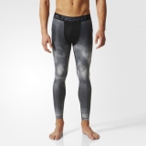 S7y5690 - Adidas Techfit Chill Graphic Long Tights Grey - Men - Clothing